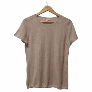 The Cashmere Project Women Cashmere Basic Essential T Shirt Size L Beige Neutral